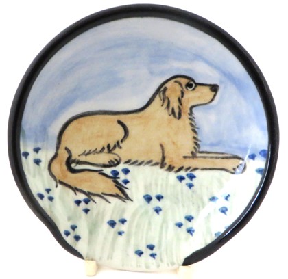 Golden Retriever Light Color -Deluxe Spoon Rest - Click Image to Close